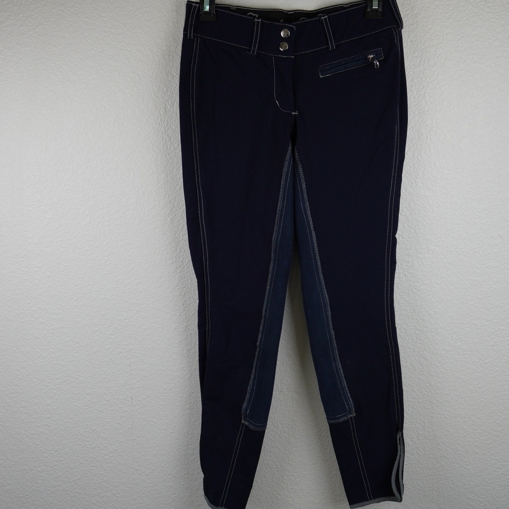 Goode Rider Kids Navy Blue Equestrian Riding Pants Girls Size 28R Horseback‎